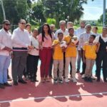 Autoridades entregan remozamiento y utileria cancha deportiva San Antonio de Pauda en Puñal